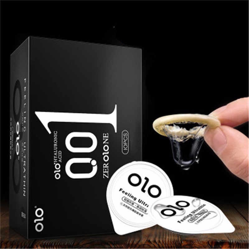 Bao cao su Olo MỎNG NHẤT THẾ GIỚI - 0,01mm, NHIỀU GEL + HƯƠNG VANI - Hộp 10 cái