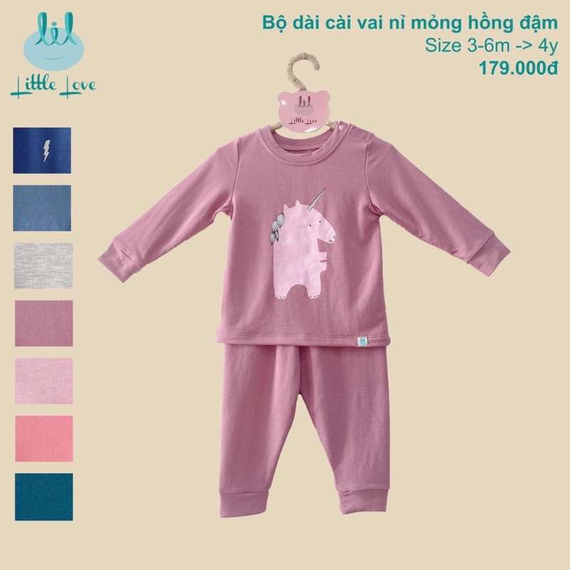 LIL - Bộ dài cài vai nỉ mỏng LDT680