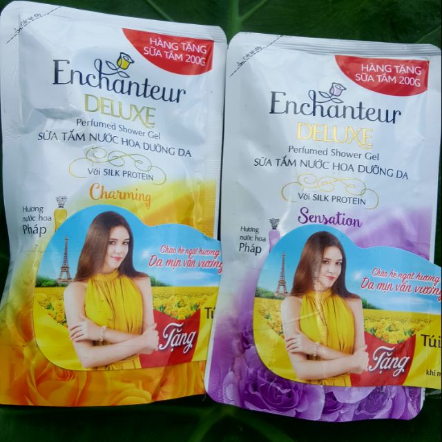 Sữa tắm Enchanteur Deluxe túi  màu vàng 200g