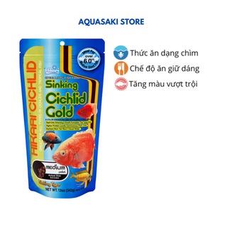  Thức ăn cho cá tai tượng châu phi cá hồng két tăng size tăng màu Hikari Cichlid Gold 342g 