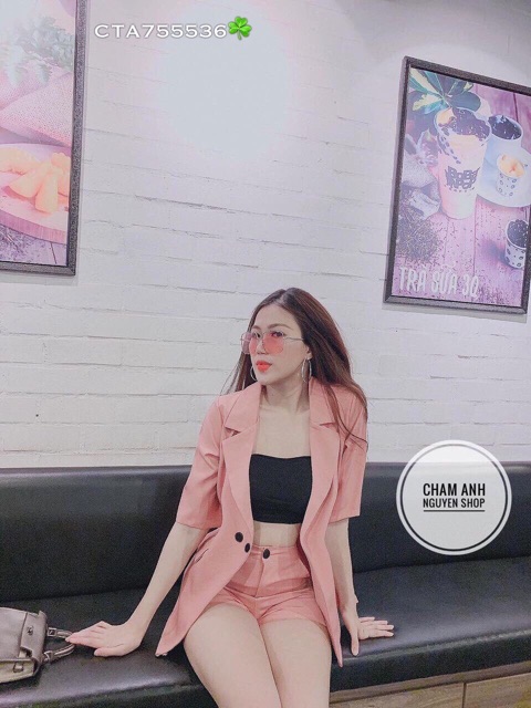 Sét 3 món áo vest + lót thun + quần short và ảnh thật