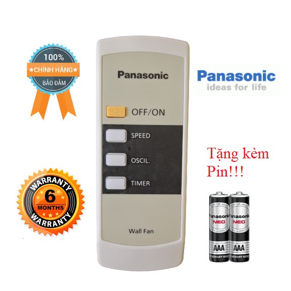 Điều khiển quạt treo tường Panasonic các dòng F409M- Hàng mới chính hãng 100% tặng kèm Pin