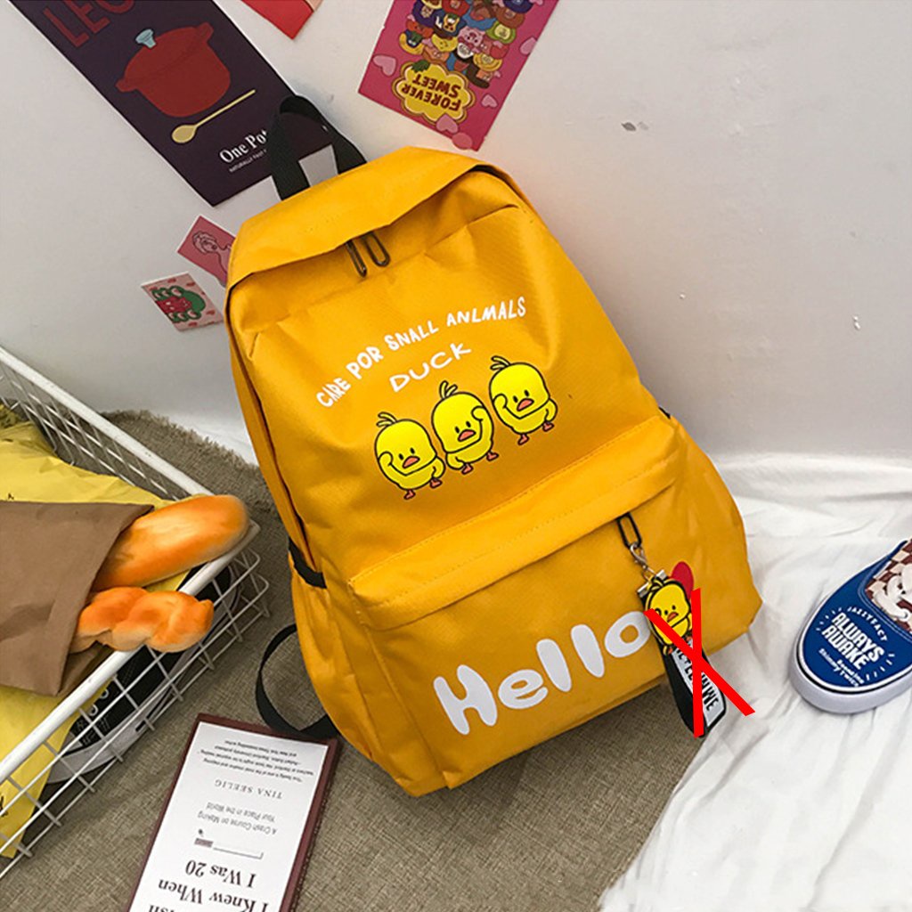 Balo nữ balo du lịch mini hình 3 chú vịt hello