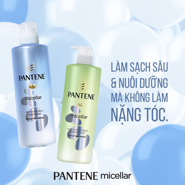 Dầu gội Pantene Micellar Làm sạch & Dưỡng ẩm 300 ml