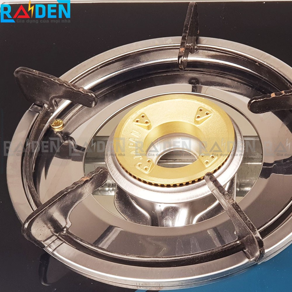 Bếp ga đôi kính cường lực Kamachi KM-213 sử dụng đầu đốt đồng