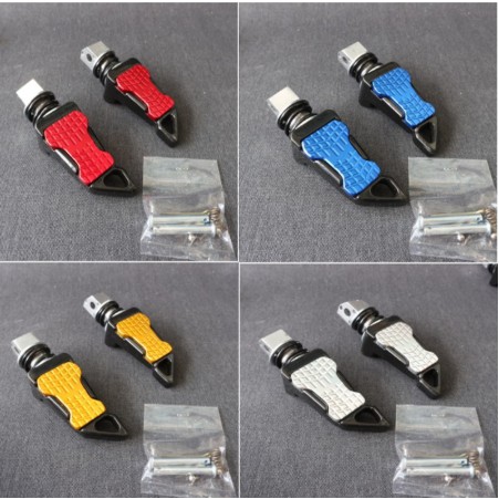 GÁC CHÂN SAU  CỐT 6 LY BẰNG NHÔM CNC CHO VARIO, CLICK, AB125, SH... NHIỀU MÀU SẮC ĐẸP MẮT
