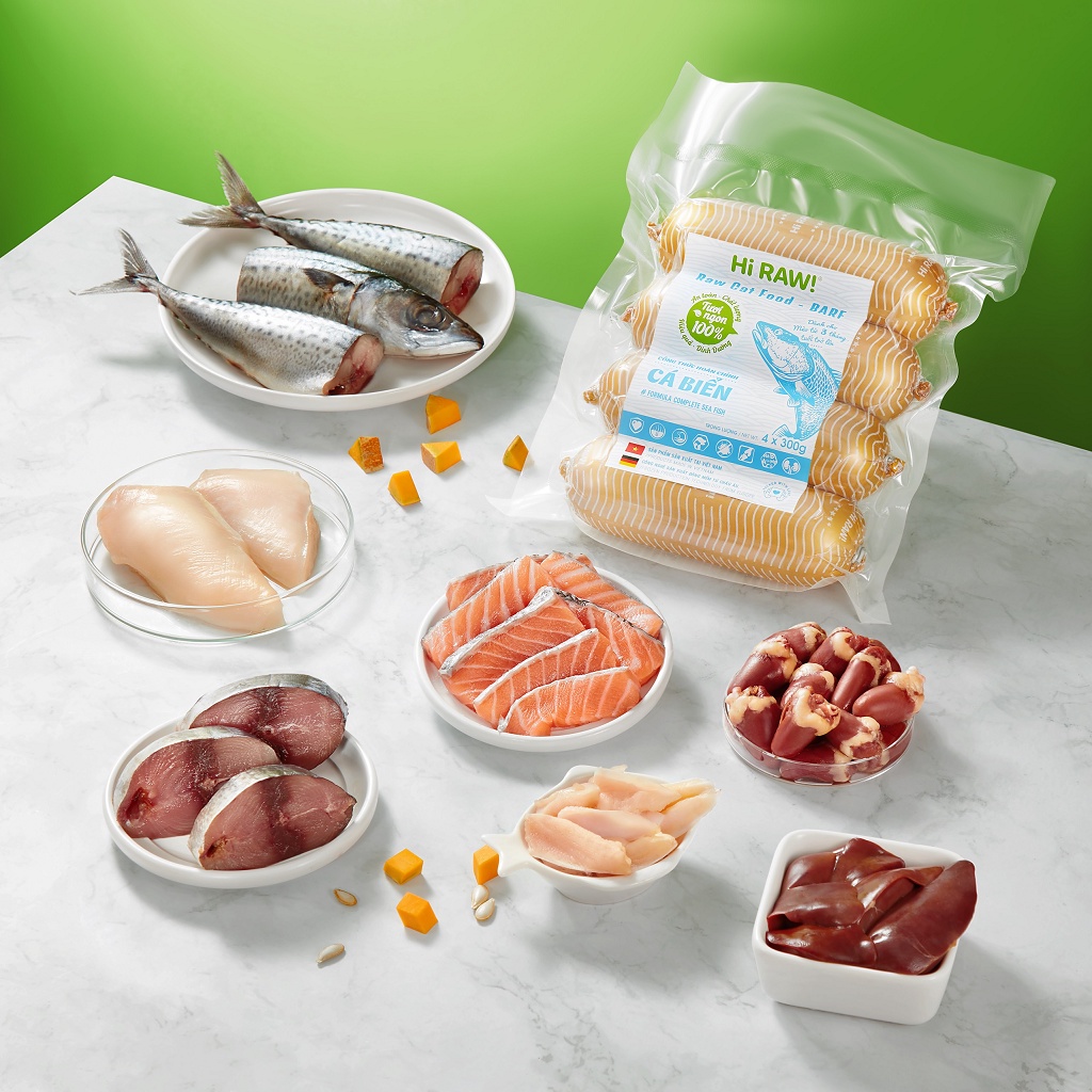 Hi Raw - Thịt tươi sống cho mèo - chế độ ăn hoàn chỉnh -  thanh 300gr