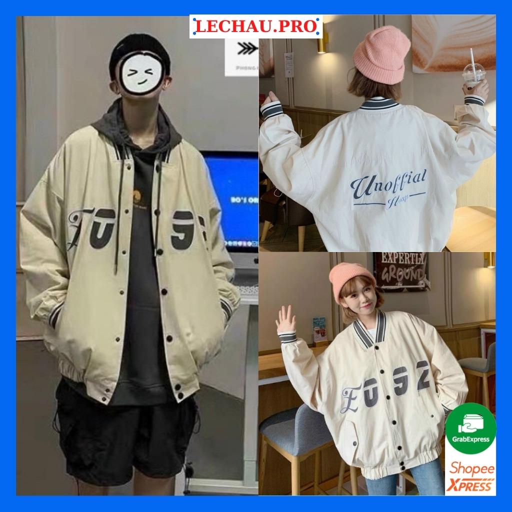 Áo khoác dù bóng chày chống nắng form rộng unisex AKD16 LECHAU kiểu dáng bomber street style