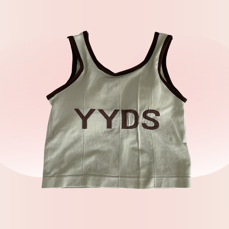 Áo Ngực Dạng Bra Cotton Co Dãn 4 Chiều Họa Tiết Chữ Xinh Xắn DAN L&amp;U 832
