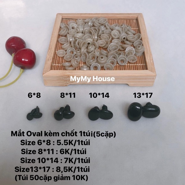 Mắt Oval kèm chốt ( 1túi 5 cặp )