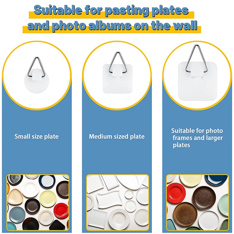 Set 40 Giá Đỡ Đĩa Tròn Dán Tường Tự Dính