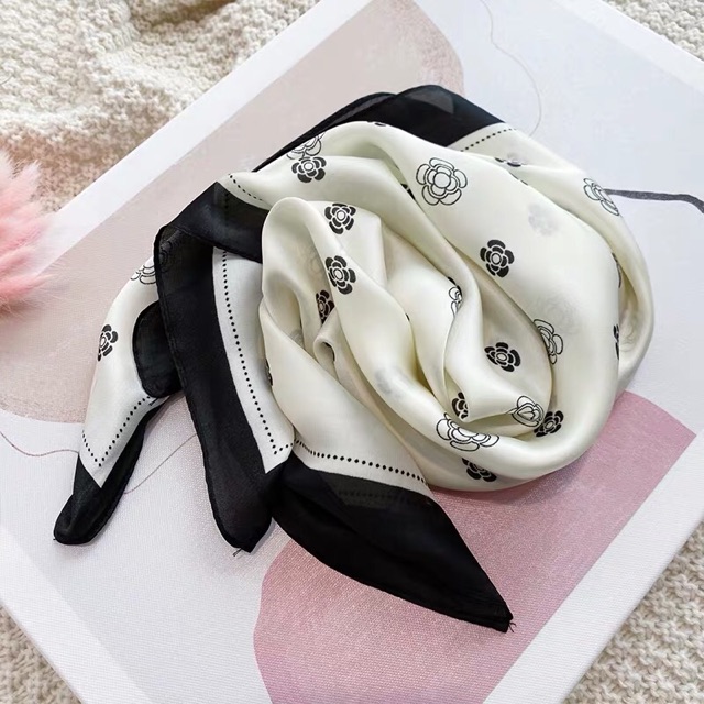 Khăn lụa vuông 70x70 turban quàng cổ,áo khăn yếm bandana thời trang đội đầu - Maben