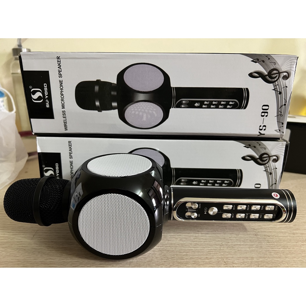 MICRO Không Dây Cầm Tay YS90, YS91, mic karaoke bluetooth hỗ trợ thu âm