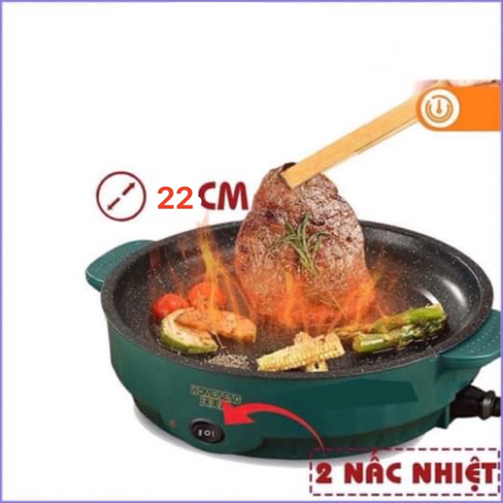 Bếp nướng điện hàn quốc hình tròn không khói 22cm