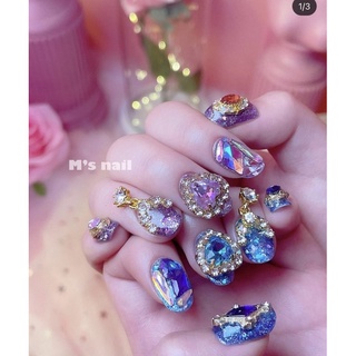 Dây xích Đá tạo Charm, đính móng. Trang trí móng