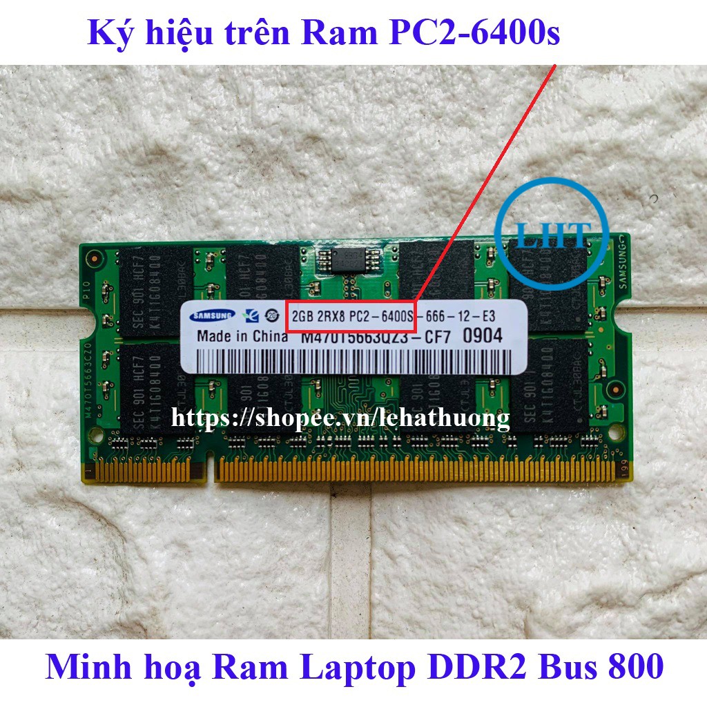 RAM Laptop 2G DDR2 Cũ Bóc Máy/ Ram Laptop PC2-2G Cũ