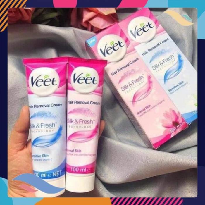 Kem tẩy lông triệt lông Veet Pháp 100ml tẩy lông nách, tay, chân hiệu quả tuyệt đối