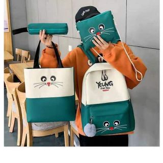 Sét túi xách balô 4 món