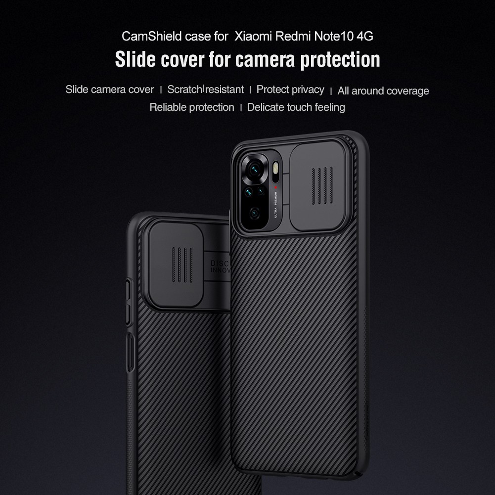 Ốp Điện Thoại NILLKIN Cứng Có Nắp Trượt Bảo Vệ Camera Cho Xiaomi Redmi Note 9s / Redmi Note 9 Pro Max / Redmi 10 2022