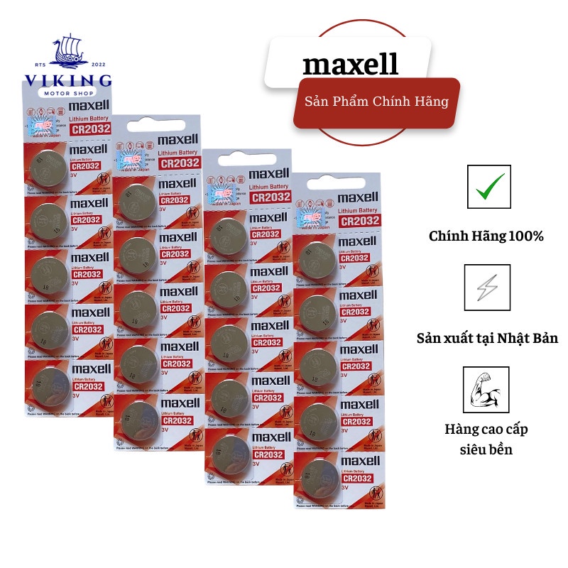 Pin cúc áo 2032 Maxell chính hãng Japan dùng cho điều khiển ô tô , xe máy FOB khóa smatky