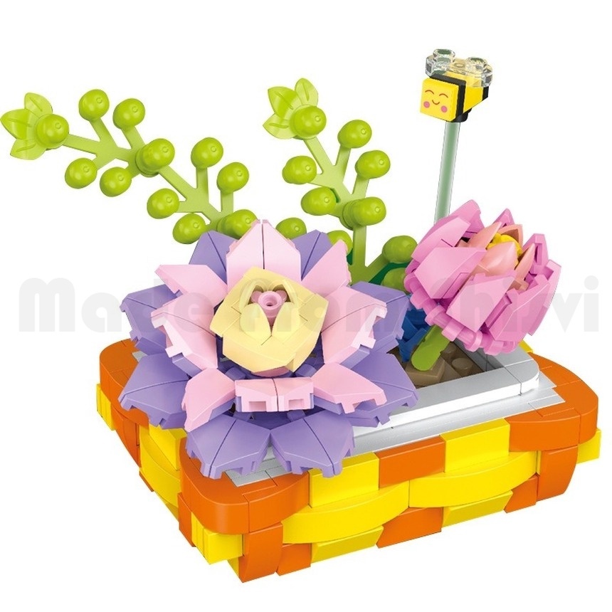 Bộ Đồ Chơi Lego Xếp Hình Cây Hoa Anh Đào / Cây Mọng Nước Dành Cho Trẻ 6+