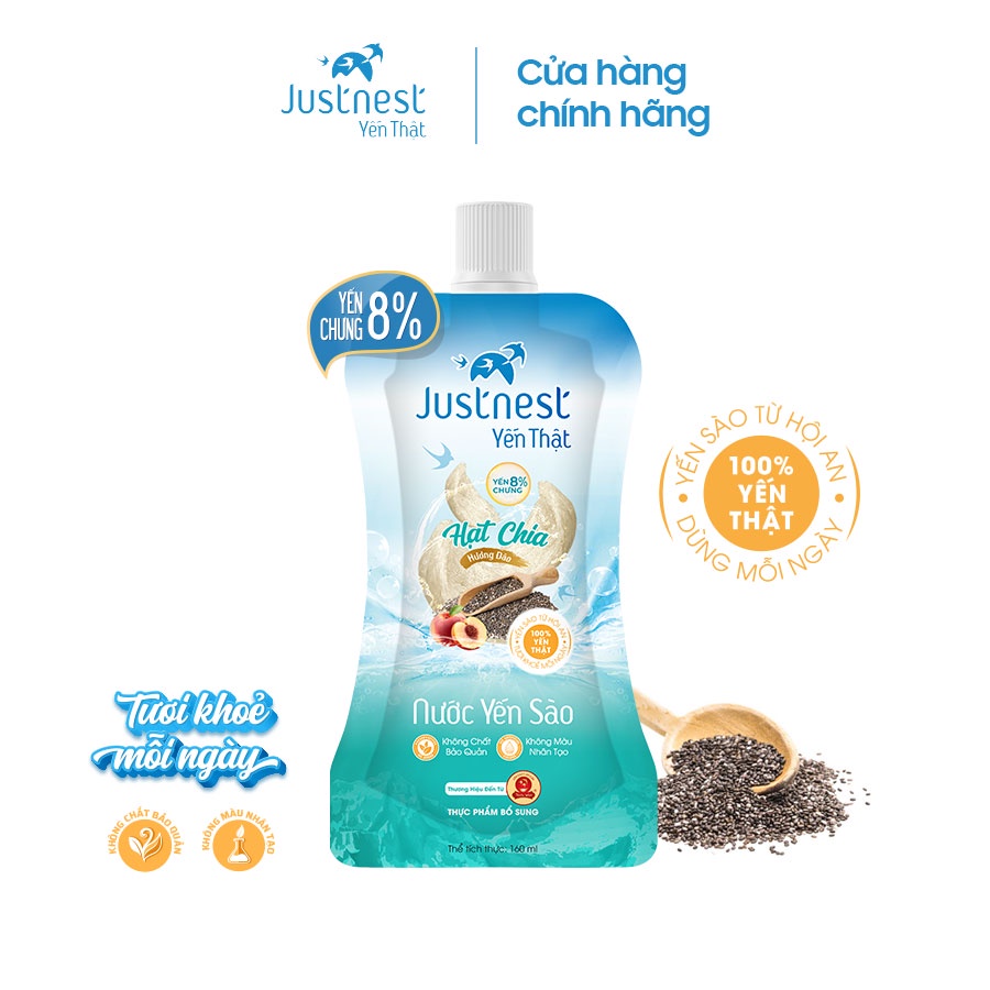 Combo 16 Túi Nước yến thật Justnest 8% yến chưng