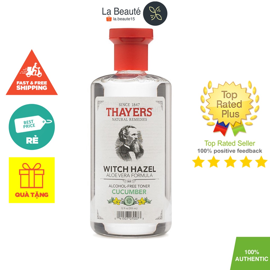 Toner Không Cồn Dưa Leo - Thayers Alcohol-Free Cucumber Toner Witch Hazel  (89ml-3