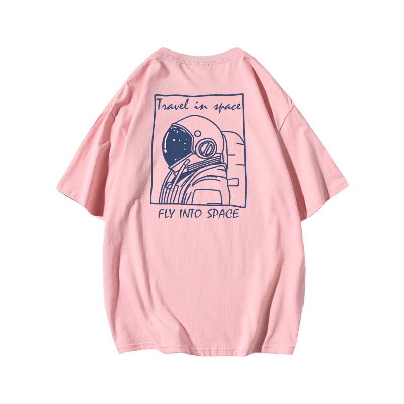 Áo thun Unisex dáng rộng.V171 In 2 mặt Fly Into Space