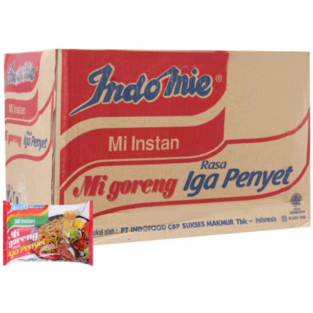 Combo 40 gói mì xào khô hiệu indomie