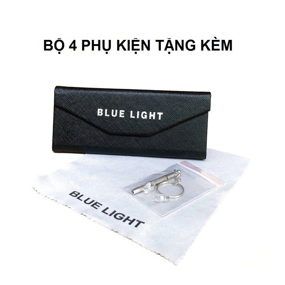 Kính Giả Cận, Gọng Kính Cận Nam Nữ Mắt Vuông To Viền Nhũ Ánh Kim Không Độ Hàn Quốc - BLUE LIGHT SHOP | BigBuy360 - bigbuy360.vn