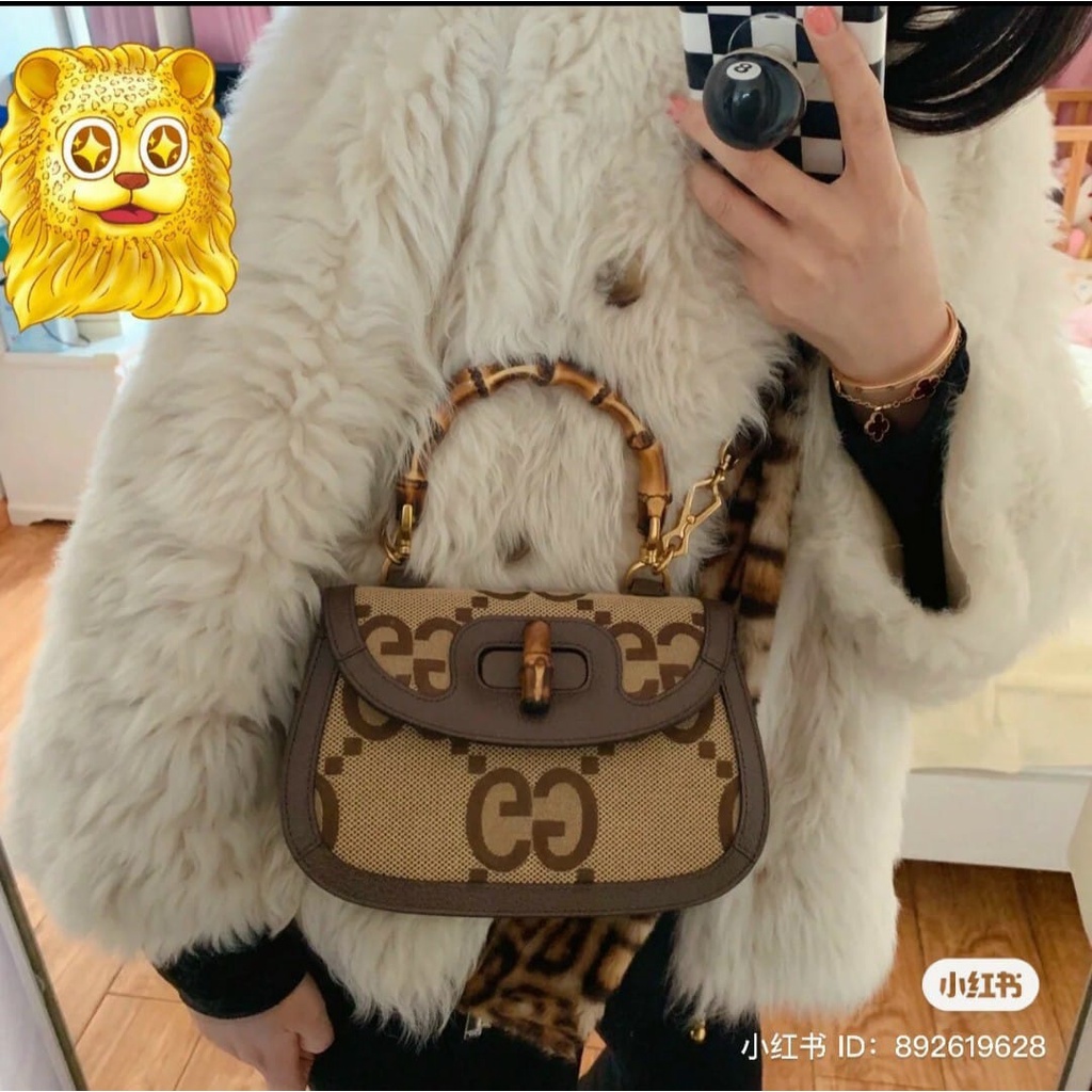 Túi chữ G size 22cm quai gỗ hot hit full hộp