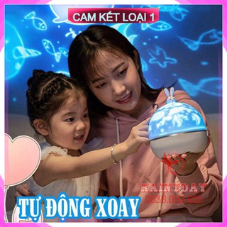 Đèn ngủ led chiếu sao cao cấp dãy ngân hà bầu trời vũ trụ đại dương 3d cho bé tự xoay trần nhà