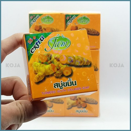 Combo 12 Bánh Xà Phòng Nghệ Thái Lan JAM Turmeric Gluta Collagen Soap 65gr