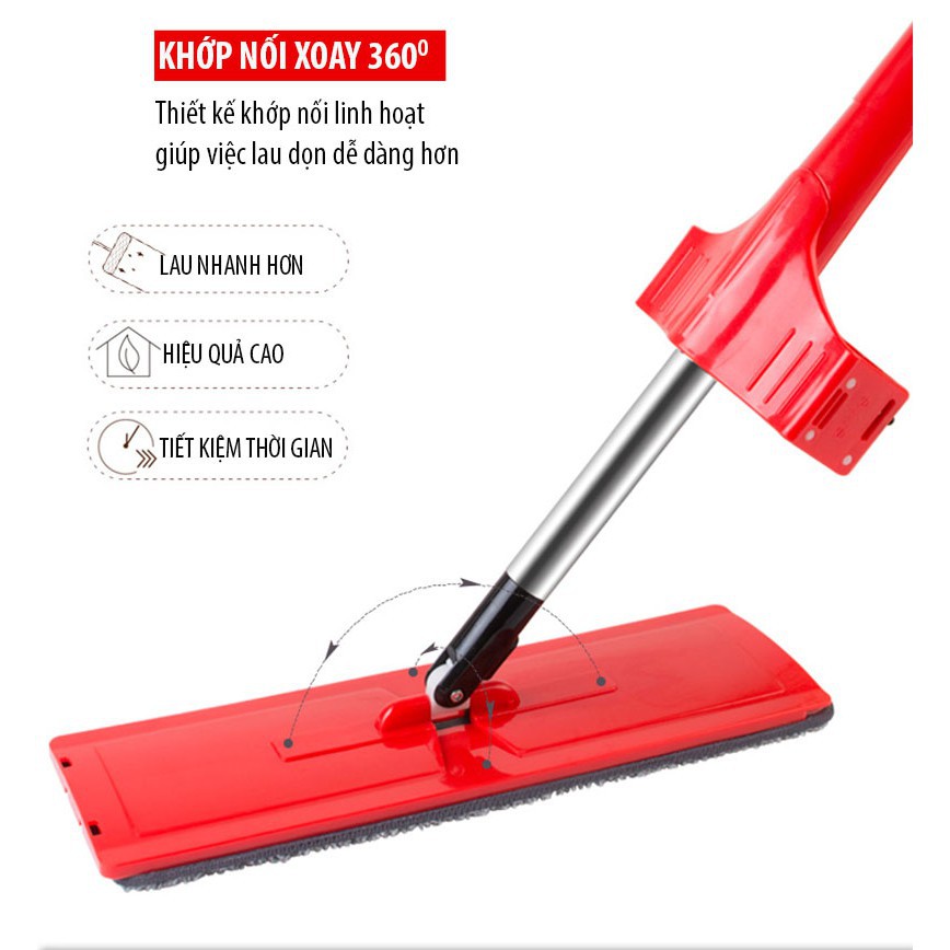 Cây lau nhà thông minh- tự vắt, xoay 360 độ, nhanh và sạch gấp 5 lần - chính hãng