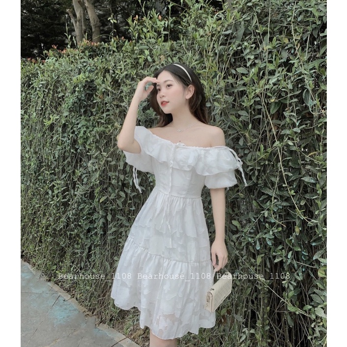 🍑 ĐẦM VÁY CÔNG CHÚA SANG CHẢNH MÀU TRẮNG, HỒNG * BABI * | BigBuy360 - bigbuy360.vn