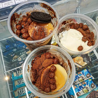 Set milo dầm trân châu pudding siêu to 5-7 Ly