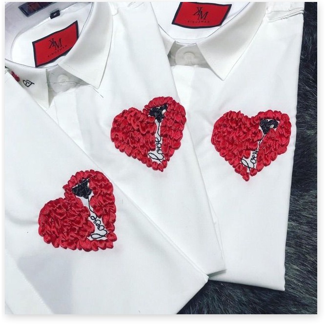 💥 Set 2 Áo sơ mi đôi nam nữ hình trái tim đẹp dành cho các cặp đôi hot nhất hiện nay <3 HP