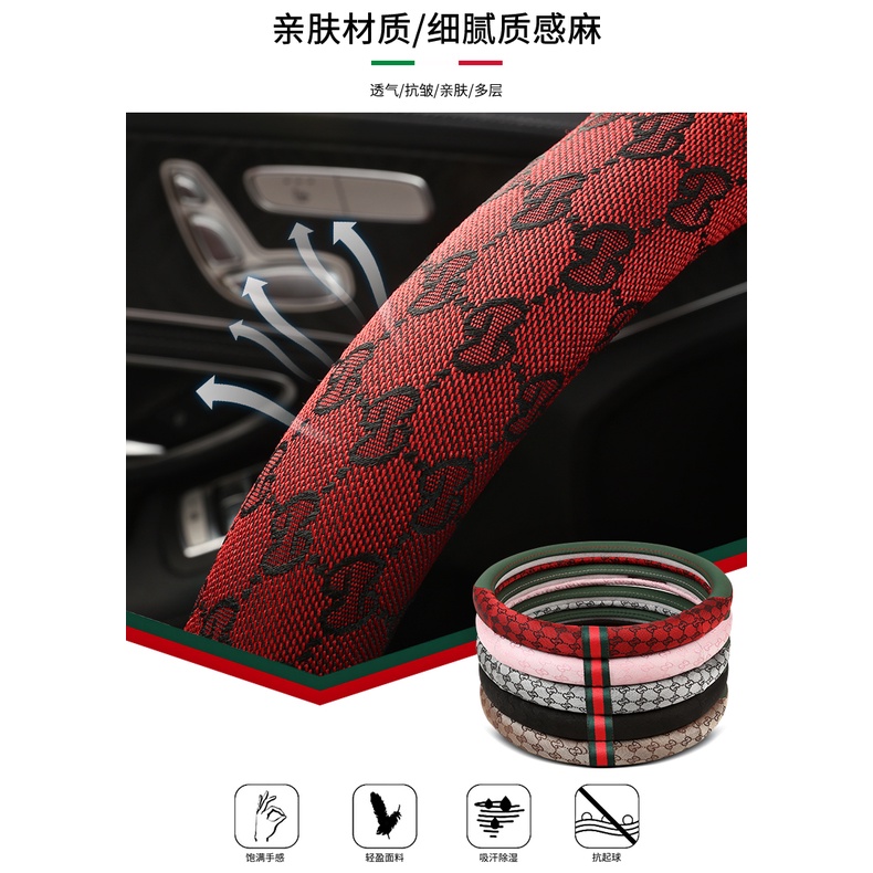 Xe hơi bọc da sợi carbon bọc vô lăng Phụ kiện nội thất 38cm cho Toyota CHR Vios Yaris Camry Corolla Car Styling