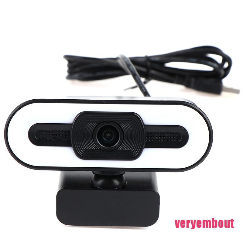 1PCS 2K Webcam HD w/Microphone Ring Light USB 2.0 Web Camera for PC Lapto