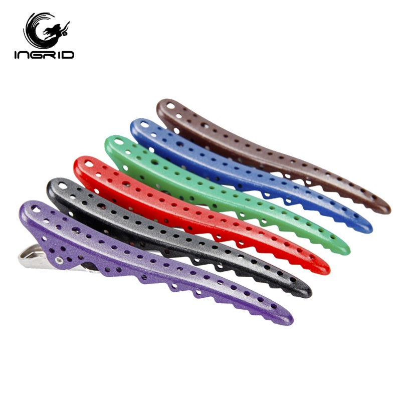 Hàng Có Sẵn Set 6 Kẹp Tóc Mỏ Vịt Dài Bằng Nhôm Nhật Bản Cho salon Làm Tóc Chuyên Nghiệp Tại Nhà