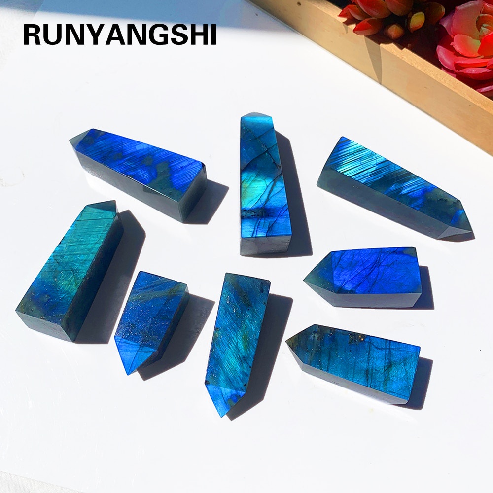1 Đá Thạch Anh Labradorite Tự Nhiên Màu Xanh Dương