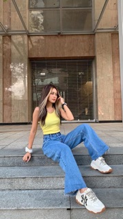 Quần boy suông True Blue Rocky Denim