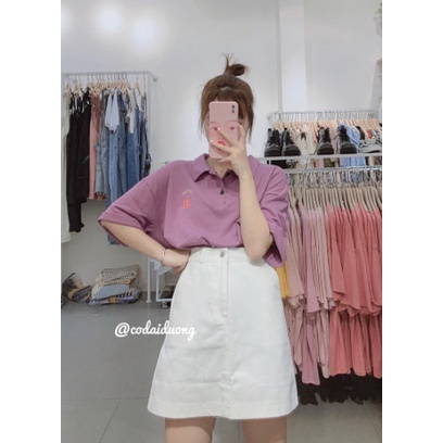 Chân Váy Chữ A Ngắn Lưng Cạp Cao - Kết Nút Lưng thun- Mặc Đi Làm Công Sở CV29 | BigBuy360 - bigbuy360.vn