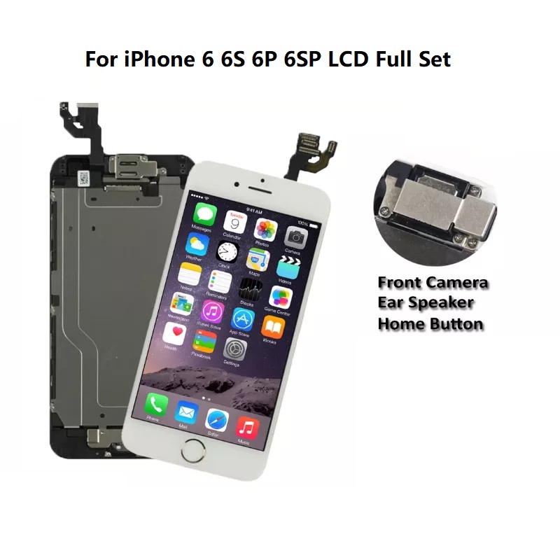 Trọn Bộ Màn Hình LCD Cho 6 6S 6P 6S Plus Màn Hình Cảm Ứng LCD Với Camera Home Nút Lắp Ráp