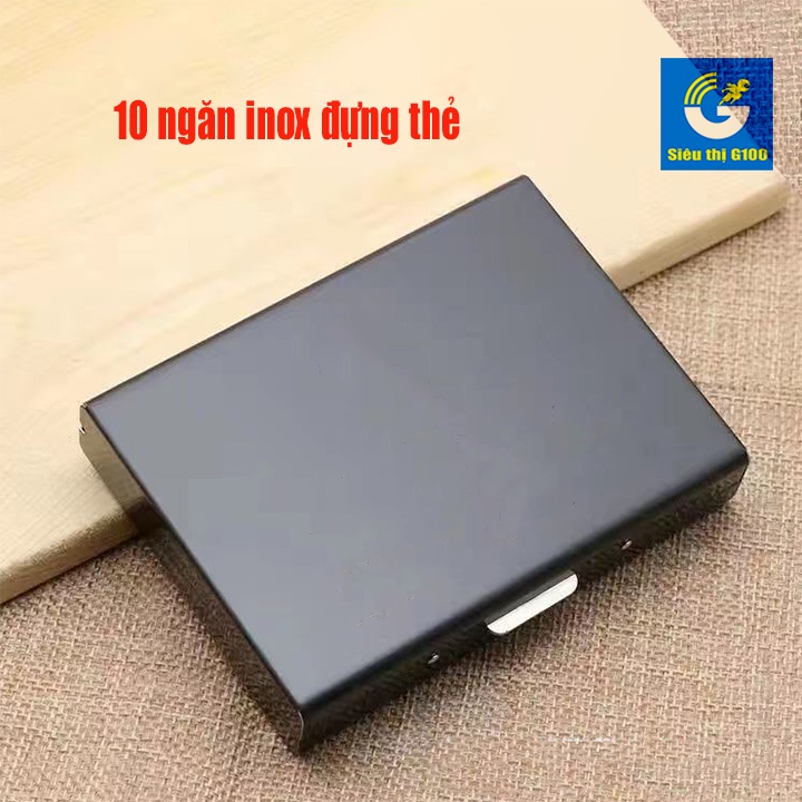 Ví đựng thẻ ATM inox 10 ngăn cao cấp