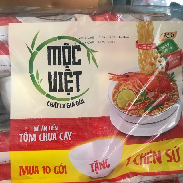 TẶNG 1 bát KHI MUA 10 gói mì mộc việt