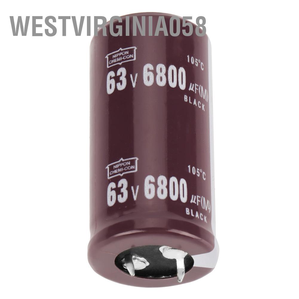 Westvirginia058 2pcs 63V 6800uF Electrolytic Capacitor 25 × 50mm 105℃