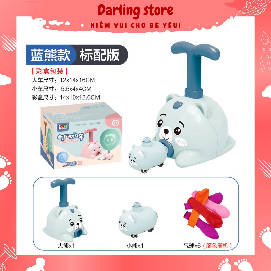 Đồ chơi xe Ô Tô bơm bóng bay trợ lực, Xe ô tô bong bóng tặng bóng bay Darling Store