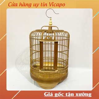 Lồng họa mi lồng chim mi thổ chất liệu trúc cao cấp hàng đẹp tặng kèm móc lồng chim mi lồng chim cảnh vicapo LCM1