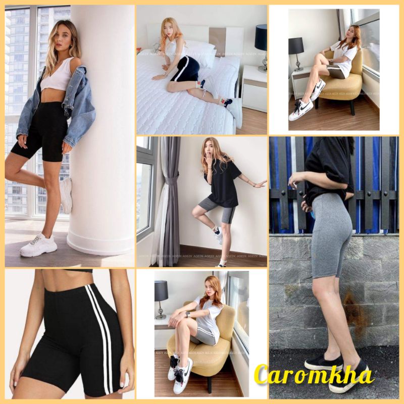 Quần nữ AGE2X biker short, quần legging lửng nữ